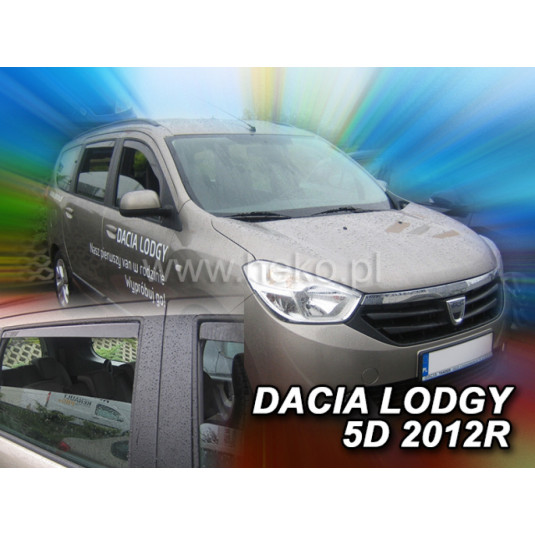 Deflektory DACIA Lodgy 5D (+zadní) (od 2012)