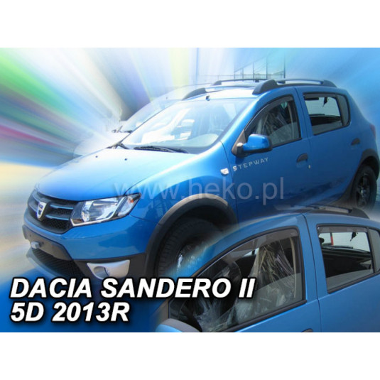 Deflektory DACIA Sandero Stepway II 5D (+zadní) (od 2012)