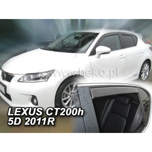 Deflektory LEXUS CT 200H 5D (+zadní) (od 2011)