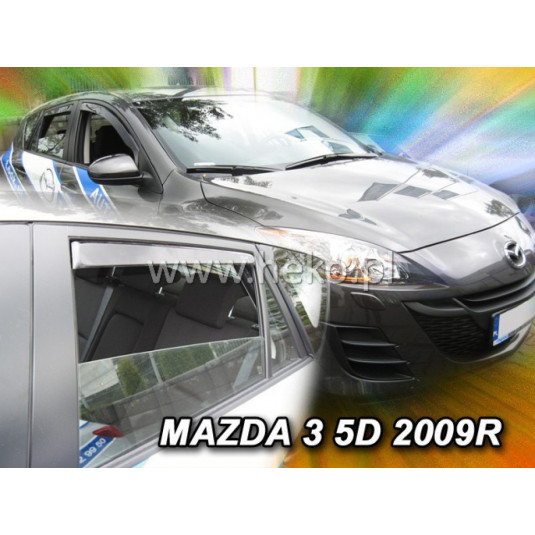 Deflektory MAZDA 3 5D (+zadní) HB (2009-2014)