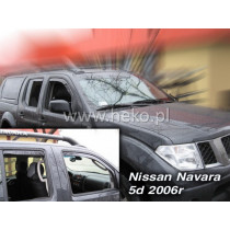 Deflektory NISSAN Navara Pick up 4D (+zadní) (2005-2014)