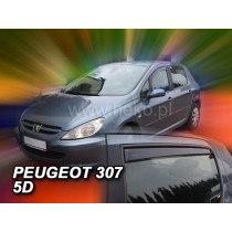 Deflektory PEUGEOT 307 5D (+zadní) Combi/Sedan (2001-2008)