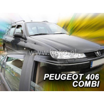 Deflektory PEUGEOT 406 4D (+zadní) Combi (1996-2004)