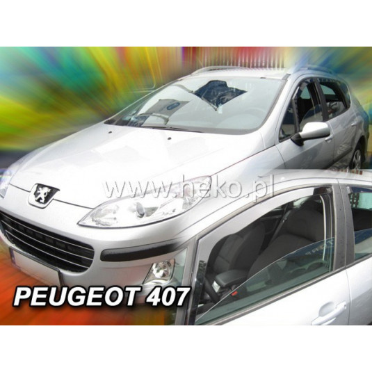 Deflektory PEUGEOT 407 4D (2004-2010)