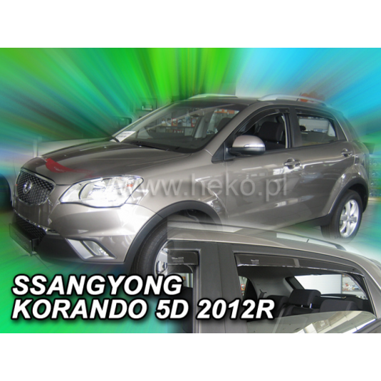 Deflektory SSANG-YONG Korando 5D (+zadní) (od 2012)