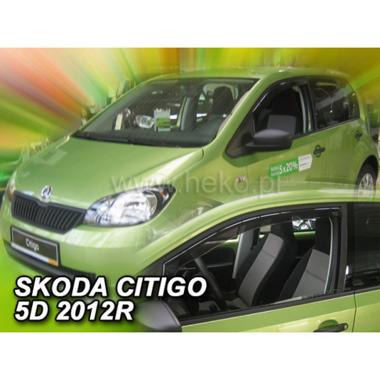 Deflektory ŠKODA Citigo 3D (od 2012)