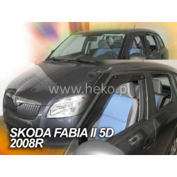 Deflektory ŠKODA Fabia II 5D (+zadní) Combi (2007-2014)