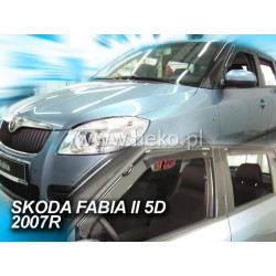 Deflektory ŠKODA Fabia II 5D (+zadní) HB (2007-2014)