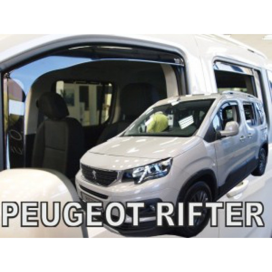 Deflektory PEUGEOT Rifter 4D/5D (+zadní) (od 2018)