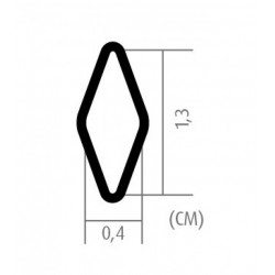 Hliníková mřížka černá, oko 4x13mm