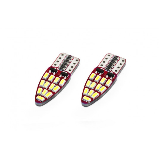 Žárovky LED CANBUS 24SMD 3014 T10e (W5W) White 12V (2ks)