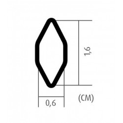 Hliníková mřížka stříbrná, oko 6x16mm