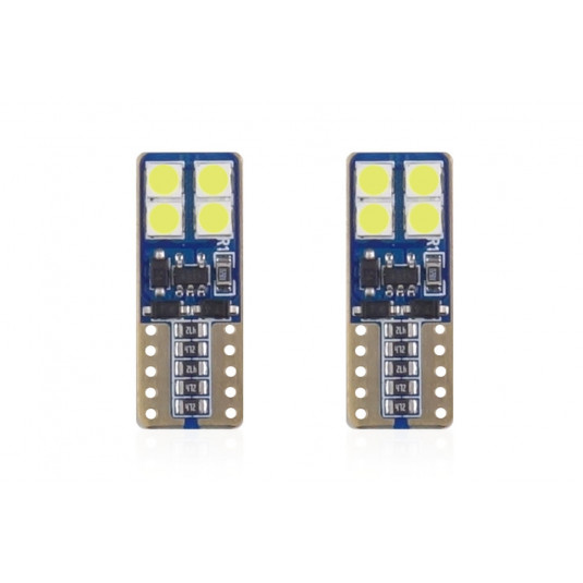 Žárovky LED CANBUS 8SMD 2835 T10e (W5W) White 12V/24V (2ks)