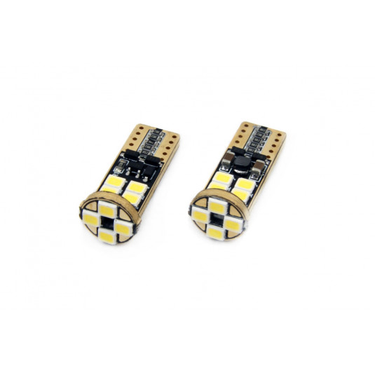 Žárovky LED CANBUS 12SMD 2835 T10e (W5W) White 12V/24V (2ks)