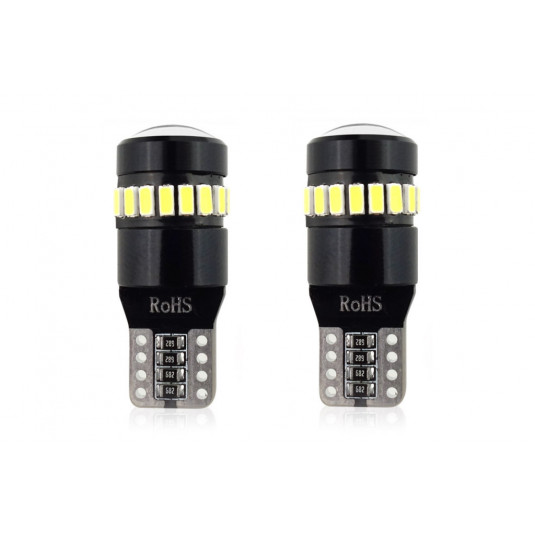 Žárovky LED CANBUS 18SMD 3014 + 1SMD 1SMD T10 W5W White 12V/24V (2ks)