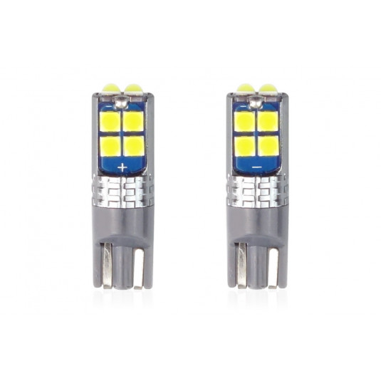 Žárovky LED CANBUS 10SMD 3030 T10 W5W White 12V/24V (2ks)