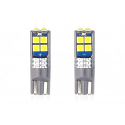 Žárovky LED CANBUS 10SMD 3030 T10 W5W White 12V/24V (2ks)