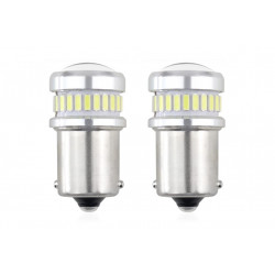 Žárovky LED CANBUS 3014 24SMD + 3030 6SMD 1156 (R5W, R10W) P21 White 12V/24V (2ks)