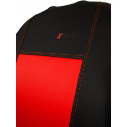 Autopotahy Exclusive Leather červeno-černé (kůže)