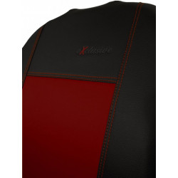 Autopotahy Exclusive Leather bordově černé (kůže)