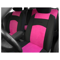 Autopotahy Tuning 100% růžovo-černé (velour-textil)