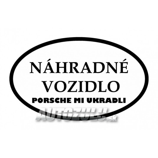 Náhradní vůz, porsche mi ukradli