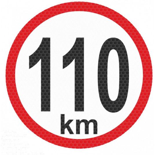 Samolepka reflexní velká - 110km