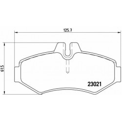 Sada brzdových destiček, kotoučová brzda P50020 BREMBO