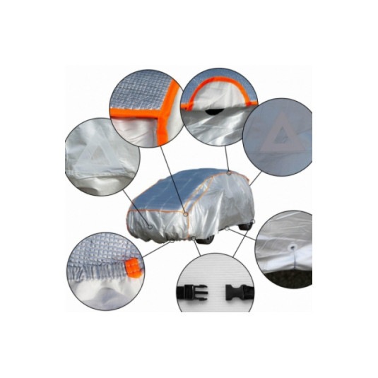 VÝPREDAJ- Rozbalená Autoplachta proti krupobitiu SUV XL 508x193x155cm + bavlna