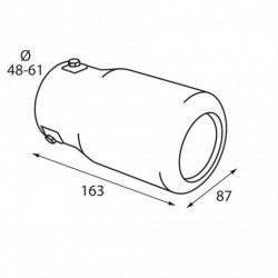 Koncovka výfuku (Ø výfuku do 61mm) TS-63