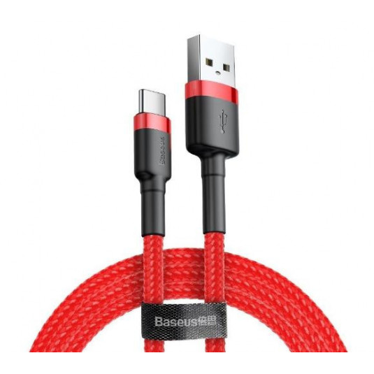 Kabel USB na USB-C BASEUS Cafule 1,5A 100cm červený