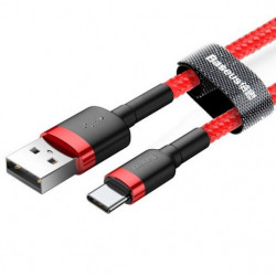 Kabel USB na USB-C BASEUS Cafule 1,5A 100cm červený