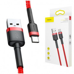 Kabel USB na USB-C BASEUS Cafule 1,5A 100cm červený