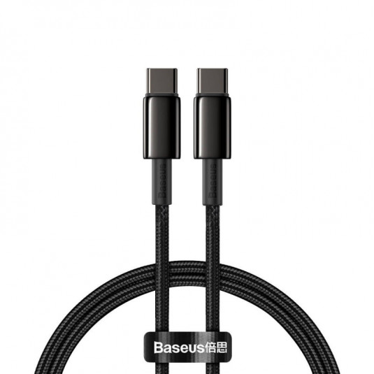 Kabel USB-C pro USB-C BASEUS Tungsten Gold, 100 W, 100 cm