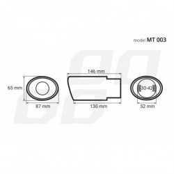 Koncovka výfuku (Ø výfuku do 42mm) MT 003