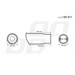 Koncovka výfuku (Ø výfuku do 45mm) MT 011