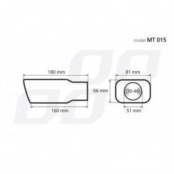 Koncovka výfuku (Ø výfuku do 48mm) MT 015