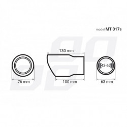 Koncovka výfuku (Ø výfuku do 62mm) MT 017B