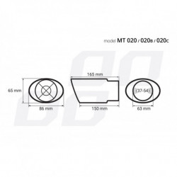 Koncovka výfuku (Ø výfuku do 54mm) MT 020