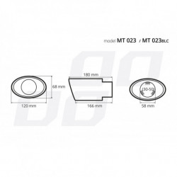 Koncovka výfuku (Ø výfuku do 50mm) MT 023BLC