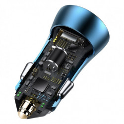 Nabíječka do auta BASEUS Golden Contactor Pro, USB+USB-C, QC4.0+, PD, SCP, 40W