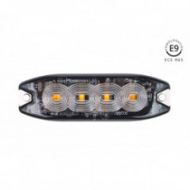 Výstražné osvětlení oranžové 4x3W LED R65 R10 12/24V IP67