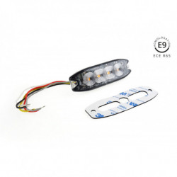 Výstražné osvětlení oranžové 4x3W LED R65 R10 12/24V IP67