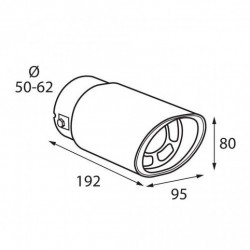 Koncovka výfuku (Ø výfuku do 62mm) TS-03