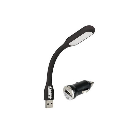 Flexibilní LED světlo + USB redukce 12/24V 1000mA černé