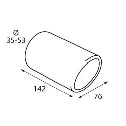 Koncovka výfuku (Ø výfuku do 53mm) TS-16S