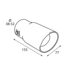 Koncovka výfuku (Ø výfuku do 52mm) TS-49