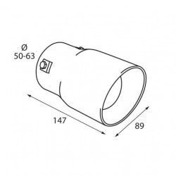 Koncovka výfuku (Ø výfuku do 63mm) TS-50