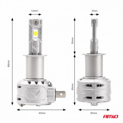 LED žárovky hlavního svícení H3 X2 Series AMiO (+canbus)