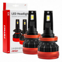 LED žárovky hlavního svícení H8/H9/H11 X3 Series AMiO (+canbus)